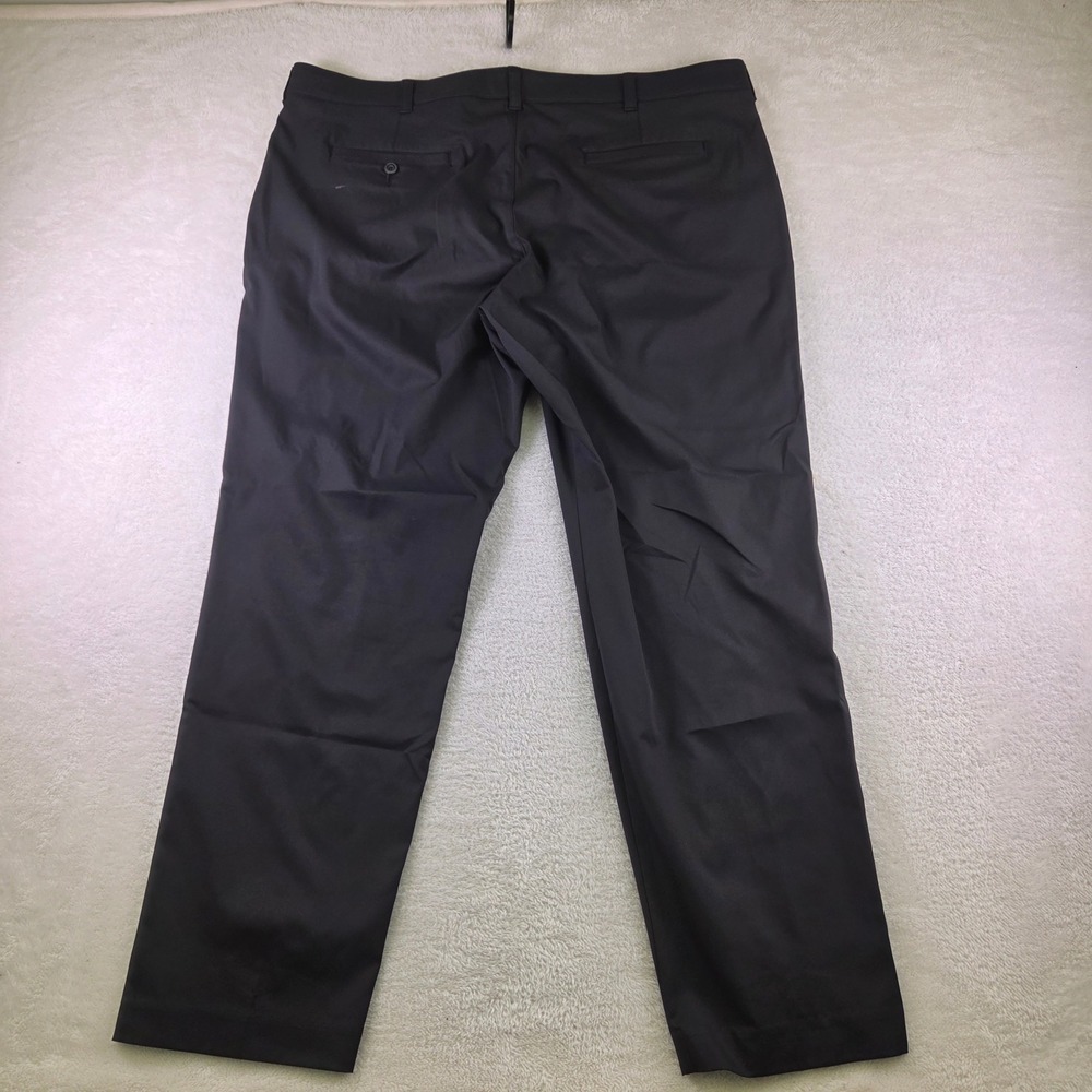 LL Bean Mens Black Fleece Lined Active Pants L Tall 284635 Drawstring Zip Leg